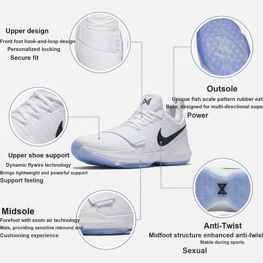 Nike PG 1 White Ice 2026 Men Sneakers Black IV2869-100
