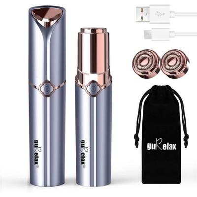 Dispositivo per la Depilazione per DonneEpilatore per DonneRasoio Viso Indolore GurelaxTrimmer Include 4 Testine di Ricambio, Blu Parigino(con 2 Replaceme