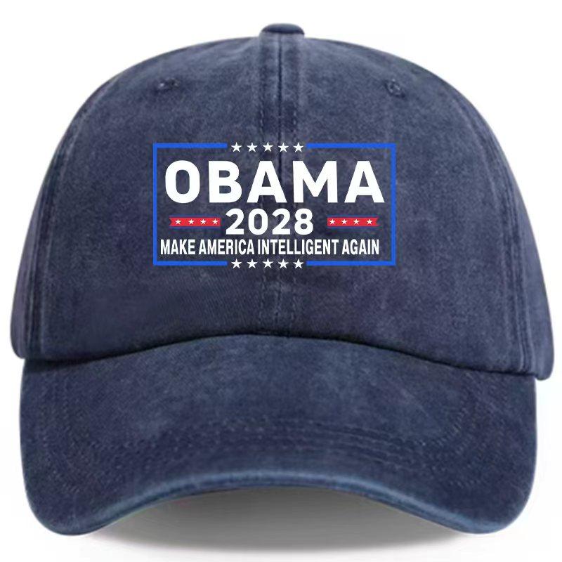 Obama 2028 Unisex Basebollkeps, en design som gör Amerika smart igen, med justerbar storlek