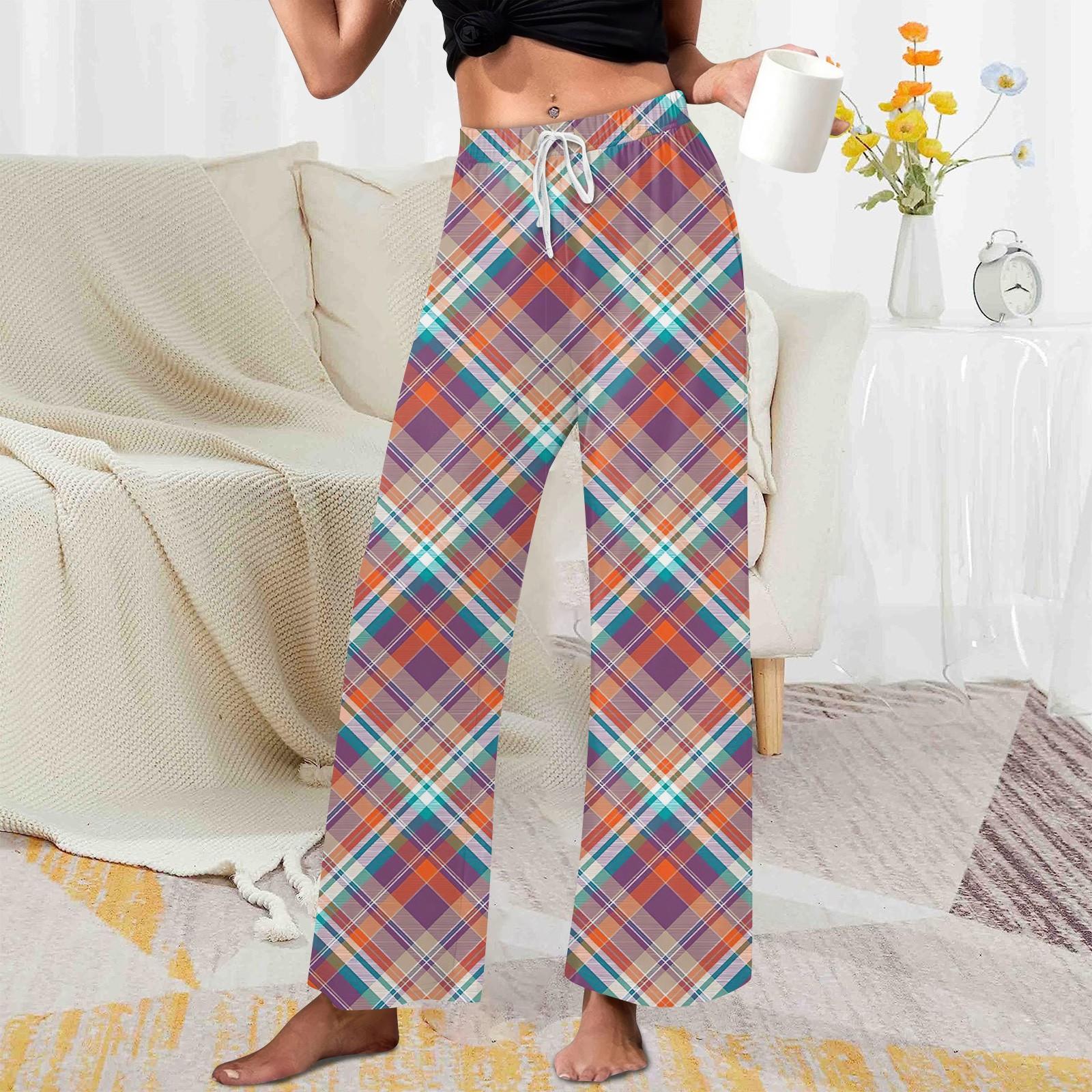 

Женские домашние брюки с принтом Allover, пижамные брюки для сна, длинные брюки, пижамные брюки, брюки для йоги XL розовый