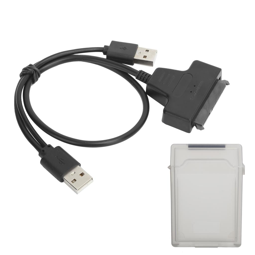 Hard Disk Adapter Cable SATA HDDSSD Dual Interface Conversion Cord with 2.5in Protect BoxRed
