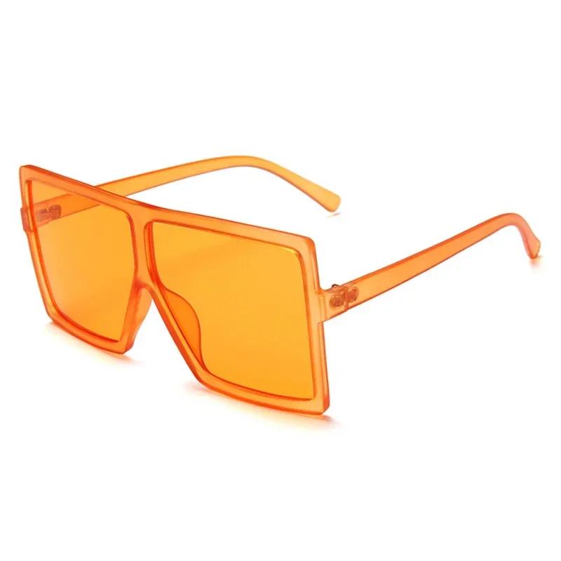 Fashion Luxury Designer Vintage Sunglasses Women Square Oversized Shades Trendy Party Travel Lady Glasses
