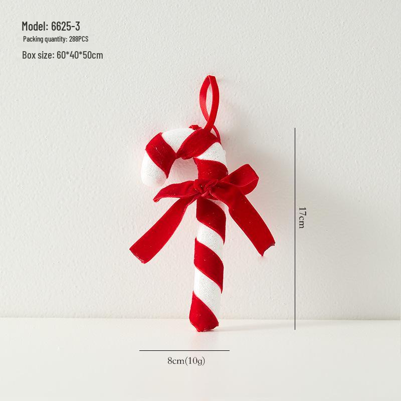 Christmas Red & White Irregular Shaped Ornaments: Balls, Candy Canes, Lollipops for Tree Decoration
