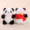 Panda family pendant small doll keychain bag plush toy birthday gift girl doll doll