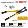 Manual Hydraulic Crimping Pliers for Copper/Aluminum Lugs, Cable Terminals, Model YQK70120240300, Portable Tool