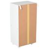 Office Drawer Unit, 3 Drawers, 4 Open Shelves, Wheels, 38 x 40 x 86.8 cm, White