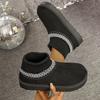 New High Quality Women's Snow Boots Fluffy Plush Faux Fur Soft Slippers Winter Indoor Comfortable Home Men's Shoes
