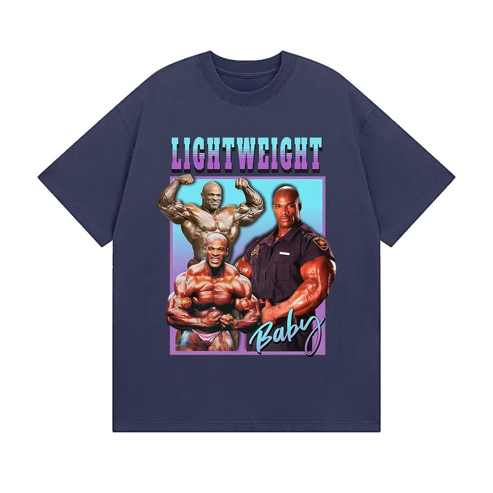 

2026 Summer Ronnie Coleman Gym Lover Funny Graphic Men Fashion 100% Pure Cotton Printed T-shirt High Quality Bodybuilder Tops 2XL