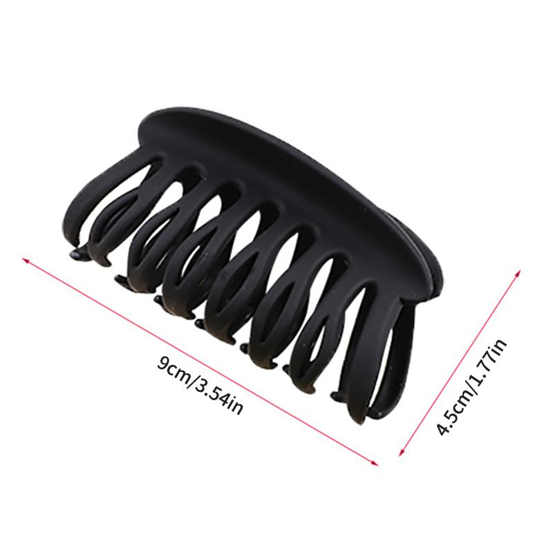 Korean Version Frosted Hollow Comb Hair Clip With Retro Temperament, Girl's Grip Clip, Shark Clip At The Back Of The Head