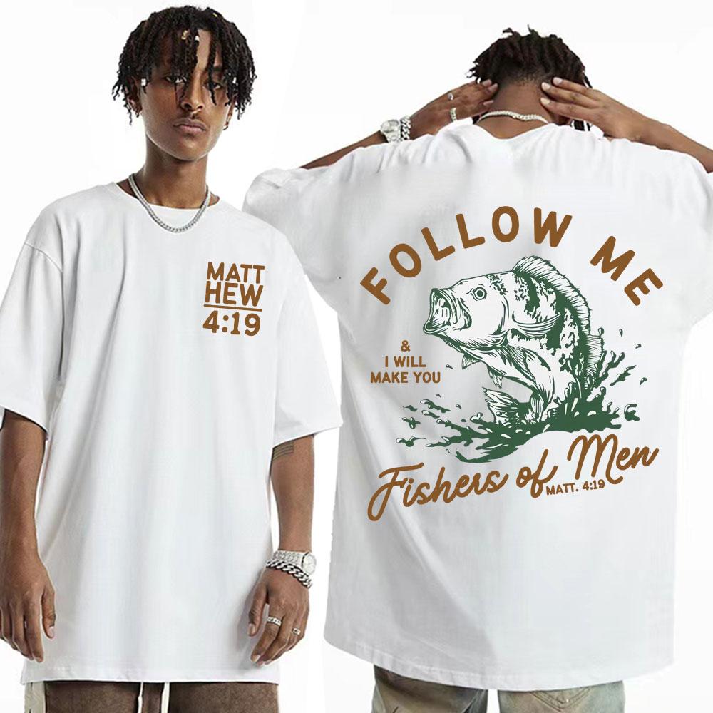 Large Cotton Men's Go Make Disciple Christian Street Wear T-shirt Retro Bible T-shirt Fashion Aesthetics Short Sleeve T-shirt