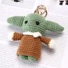 Knitted Baby Yoda Doll Keychain: Woolen Car Pendant & Bag Accessory