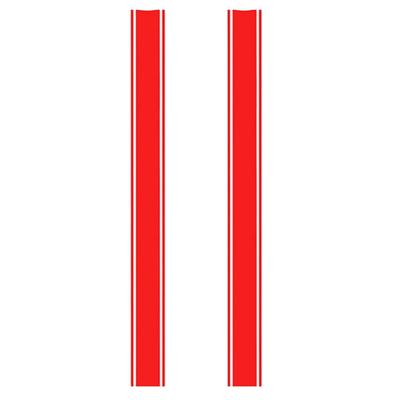 Ideamall Bike Sticker Body Helmet Tank Stripe Line 1.8 X 19.7 Inches (4.5 X 50 Cm), Set of 2 (Red)