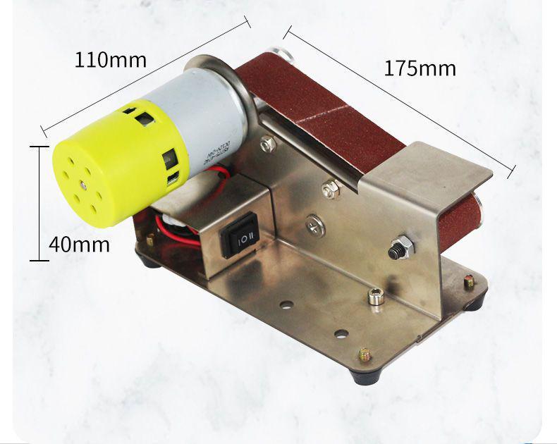 Compact Belt Sander & Knife Sharpener: 15° Angle DIY Polisher for Woodworking and Household Use