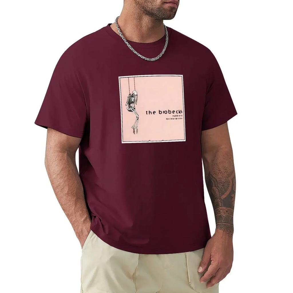 the brobecks happiest nuclear winter T-Shirt korean fashion tops summer clothes graphic t-shirts big and tall