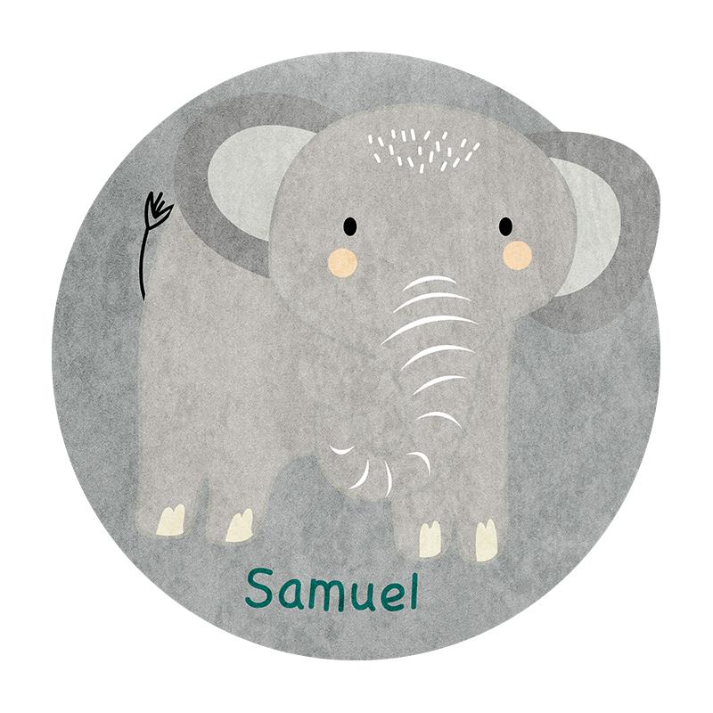 Cartoon Style Bedroom Decor Round Carpet Thick Plush Carpets for Living Room Anti-slip Bedside Floor Mat Fluffy Soft Lounge Rug