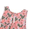Apron Floral Print Apron 247074 Pink [Kusuguru Japan] A-Line M-L
