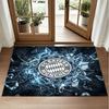 Bayern Munich Design Crystal Velvet Rug Soft Decorative Mat for Bedroom Entrance
