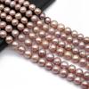 1String, Purple Natural Freshwater Pearls 12-15mm, Handmade Round Pearl Beads for Jewelry Making DIY Crafts, Needlework 36cm