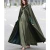 Cappotto Mantella Lungo da Donna in Misto Lana con Cappuccio Silhouette a Pipistrello Costume da Esterno per Cosplay di Halloween