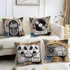Retro Audio Classics Cushion Cover Pillow Case Short Plush Square Throw Pillow Covers Pillowcase Sofa Home Decor Gift