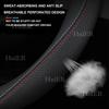 D-shape Steering Wheel Cover for Volkswagen VW Virtus Ultra Thin Leather Steering Protector Non-slip Auto Decoration Accessories