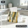 1pc Tissue Box, Abstract Modern Rectangular Calm Tones Pattern, 2D Flat Printing, Dust Blocking, Portable, Tissue Container, for Social Clubs