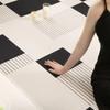 Black White Abstract Living Room CarpetSymmetrical Geometric Rug Comfortable Non-Slip Bedroom Carpets Easy Care for Rugs