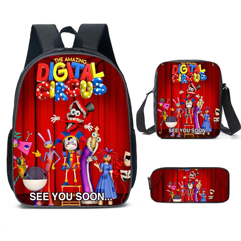 Cartoon Anime Surprise Circus Backpack Student Lightweight Large Capacity Backpack Waterproof