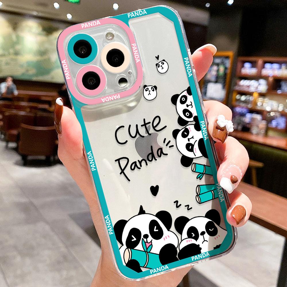 Panda Soft Case For Samsung A54 5G A53 A52 A34 A33 A13 A32 A12 S23 Ultra S22 S20 S21 FE A23 A51 A50 A73 A72 A71 A22 A21S Covers