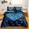 Romantic Duvet Cover Set Valentine Gift Rose Floral Bedding Queen King Size Polyester Quilt Cover