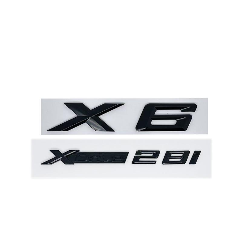 3D ABS Letter Badges for Trunk Emblem Suitable for BMW X6 Models E71 F16 E72 G06 As Well As XDRIVE 30d 28i 30i 35i 50i