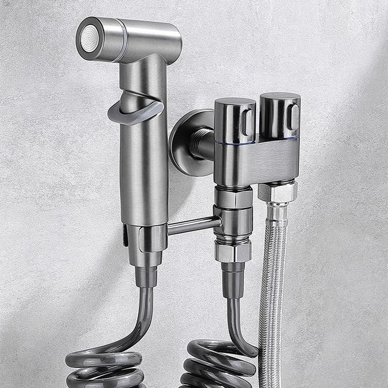 Zinc Alloy Bathroom Sprayer Bidet Toilet Companion With Angle Valve Anti-Leak Design Bathroom Accessories