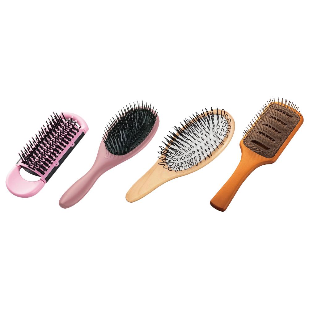 Kai Hair Brush  SelfCleaning  Comfortable  Loop  Paddle