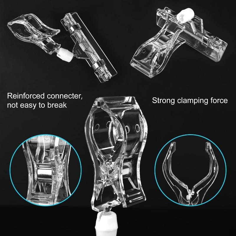30pcs Clear Plastic Price Tag Holders for Retail Display Office & Supermarket Strong Grip Clips for Advertising Product Labels