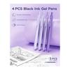 Four Candies Purple Stationery Set with Gel Pens, Correction Tape, Pastel Highlighters, Mechanical Pencil, Sticky Notes & Index Tabs - Study
