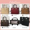 Womens Pu Handbag With Metal Accents For Business Office Commuting
