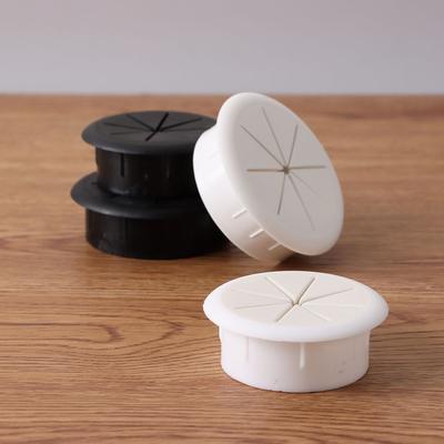 Desk Cord Grommet Wire Hole Cover Cable Organizer Line Outlet Port Threading Box Cover Practical Home Office Furniture Hardware
