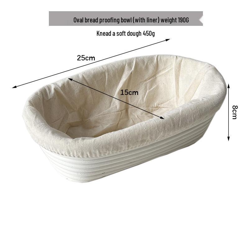 European Rattan Bread Fermentation Basket – Rustic Baking Utensil and Storage Bowl