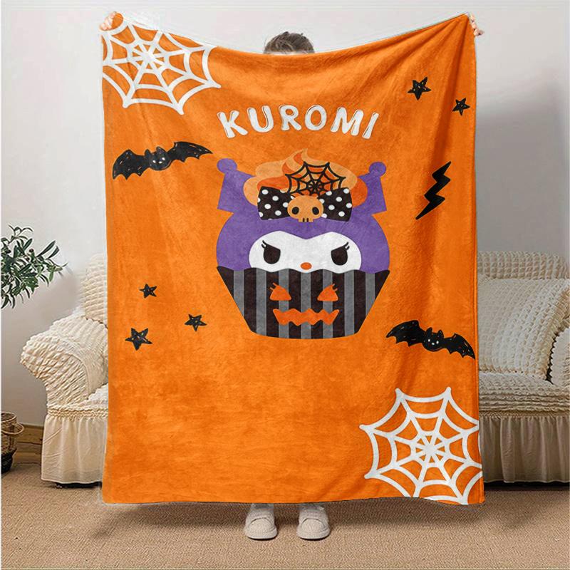 

1pc Halloween Kuromi Cartoon Blanket, Seasonal Home Decor Gift for Fans, Soft Throw Blanket for Couch, Living Room, Travel, Camping, Car Blankets, Bea 130x150cm