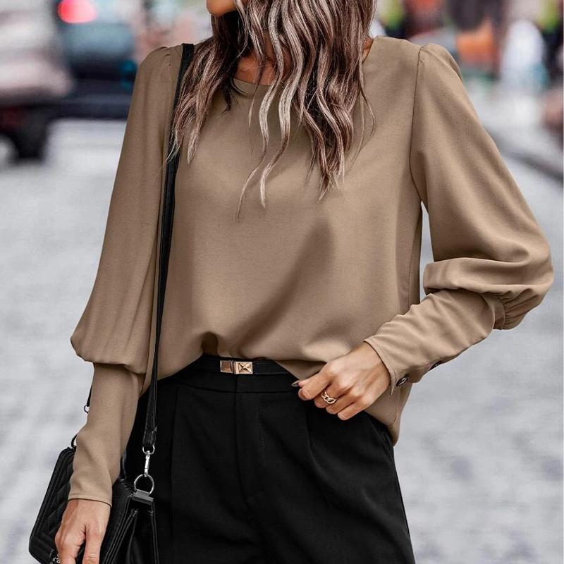 Dámská podzimní zimní halenka 2024 Dlouhý rukáv Kancelářská košile Elegantní ležérní Pracovní oděv Topy