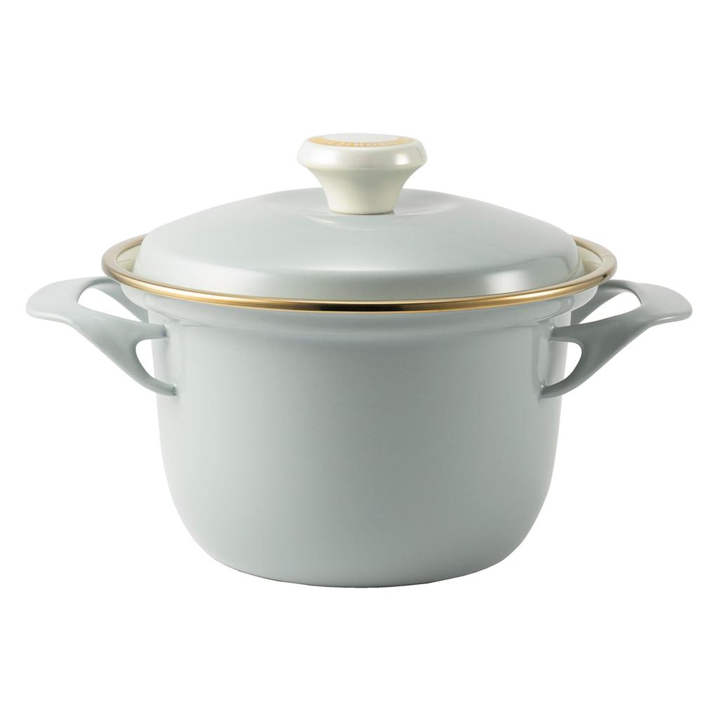 Fuji Enamel EX 16cm Cocotte, Smoke Green