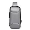 Men's Waterproof Oxford Crossbody Bag Anti Theft Sling Bag Multifunction Chest Bags Travel Shoulder Bag with USB Charging Port