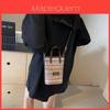 Stylish Minimalist Handbag For Women 2024 Summer New Casual Phone Purse In Orange And Blue