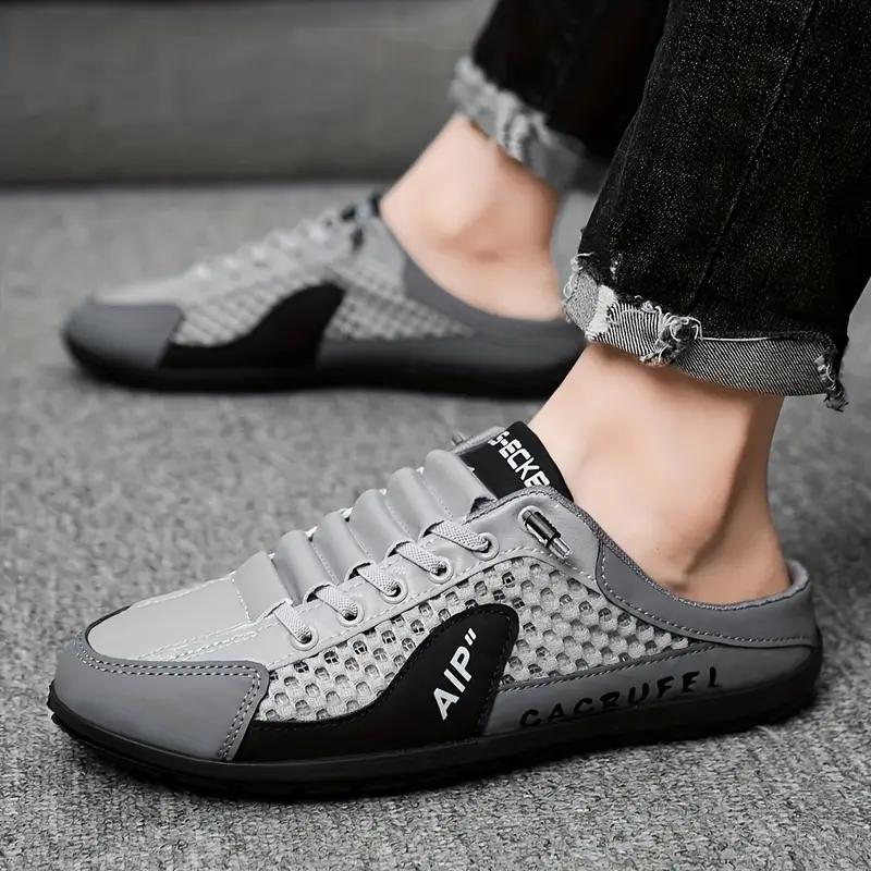 Men's Summer Mesh Slip-On Casual Fashion Shoes - Lightweight, Breathable, All-Match Slippers