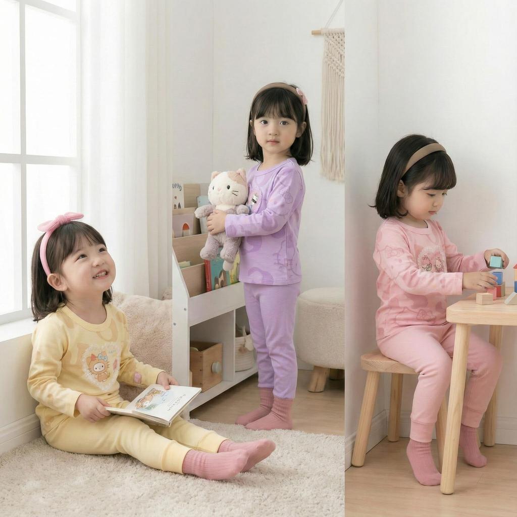 German Velvet Base Layer: Cute Candy-Colored Lace Suit with Warm Pattern for Autumn and Winter