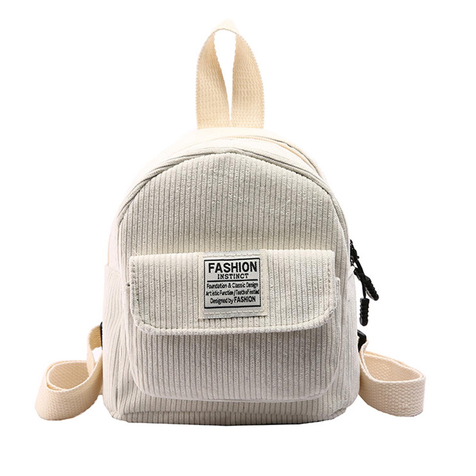 

Вельветовый рюкзак для женщин, студенческий школьный рюкзак для книг, мини-рюкзак, простой рюкзак на каждый день, маленький рюкзак, модный дорожный рюкзак белый