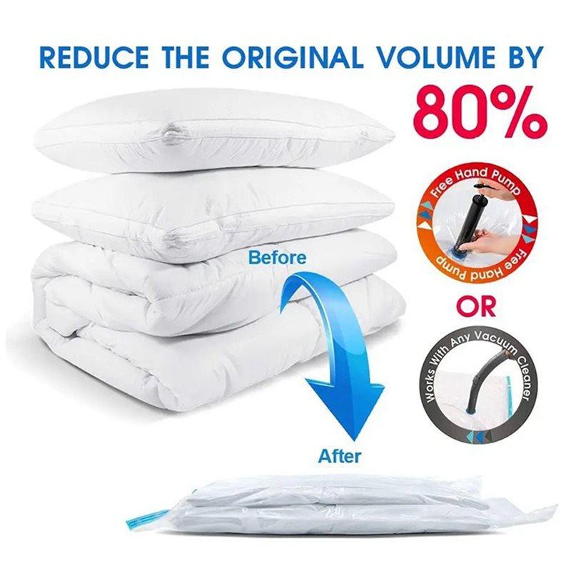 A74E-Vacuum Storage Bags, Space Saver Compression Bags For Comforters And Blankets, Sealer Clothes Organizer 40X 60Cm