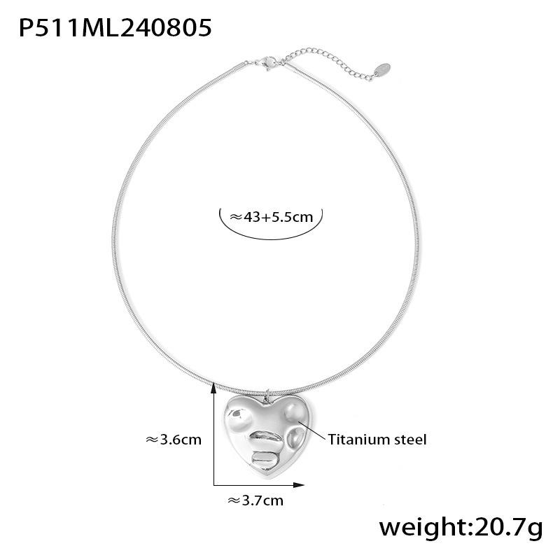 

Подвеска Karst Glossy Love, необычная личность, нишевый дизайн, титановая сталь, ожерелье на ключицу