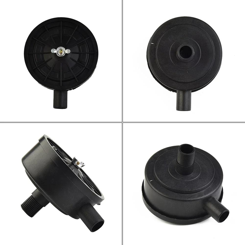 Pump Accessories Air Compressor Silencer Muffler with 20mm Air Filter Noise Reduction Plastic + Paper Material Black