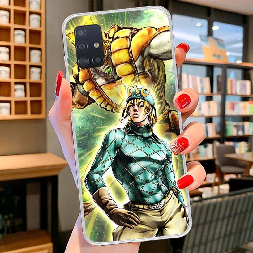 

JoJo Bizarre Adventure Dio Cover Phone Case For Samsung Galaxy A12 A22 A32 A52 A72 A02S Phone Case Note 20 Ultra 10 S10 Plus A51 Samsung A72